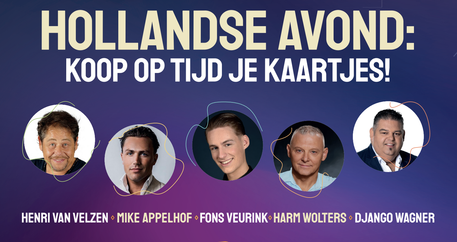 Hollandse avond: laatste Early Bird tickets